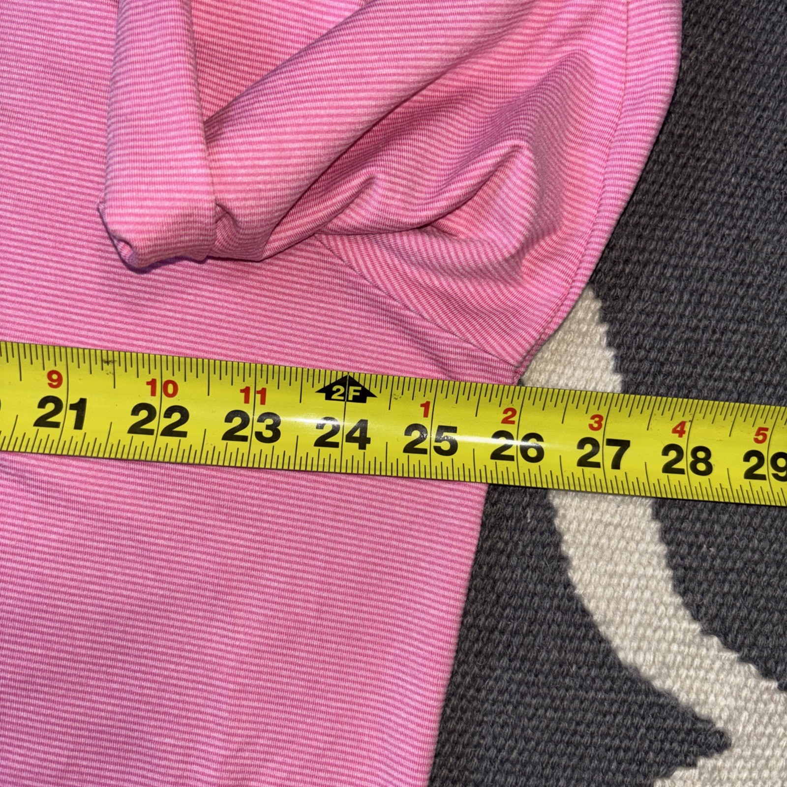 Johnnie-O Vaughn Quarter Zip Golf Pullover Mens XL Pink Taffy gallery