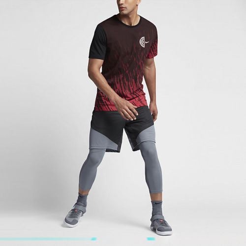 NWT Men's Nike Dry Basketball Gradient Print Drop Tail T-Shirt LARGE 844506-602 gallery