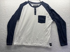Broken Threads Shirt Mens Large white blue Lightweight crafted Chore comfort Fit