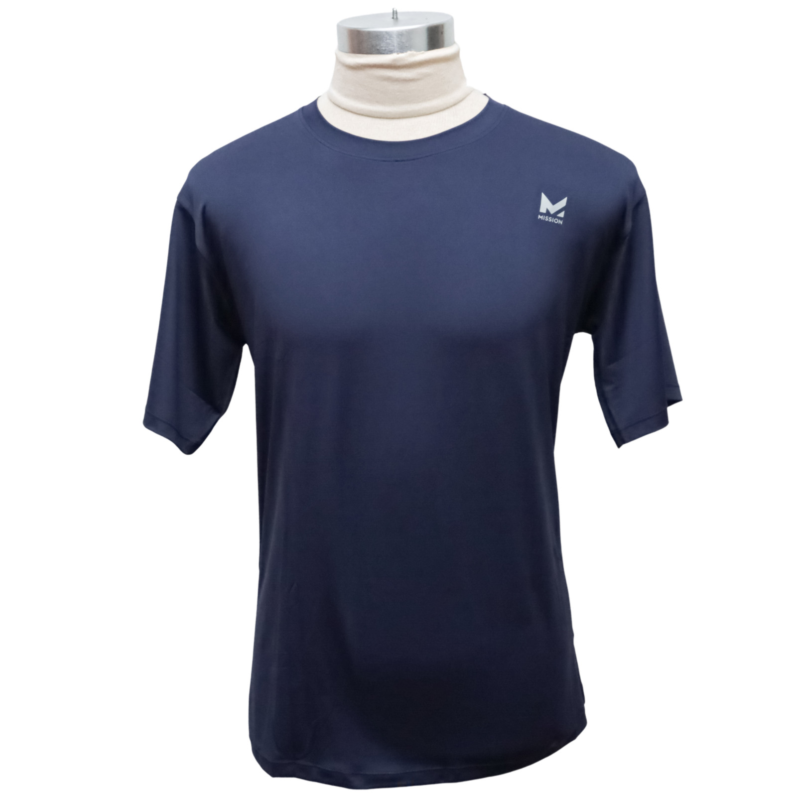 MISSION Cooling Performance T-Shirt Navy Blue Size Large UPF 50 Sun Protection gallery