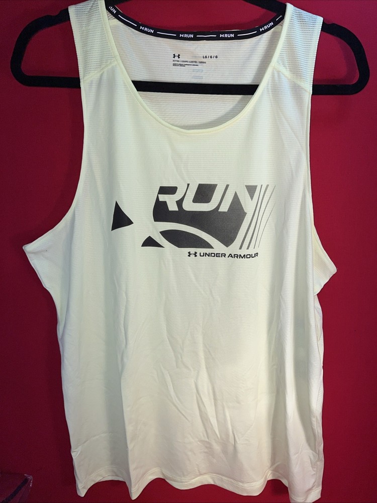 NEW UNDER ARMOUR Men's Coolswitch ATHLETIC Fitted Run Tank 1371130 911 SZ XL
