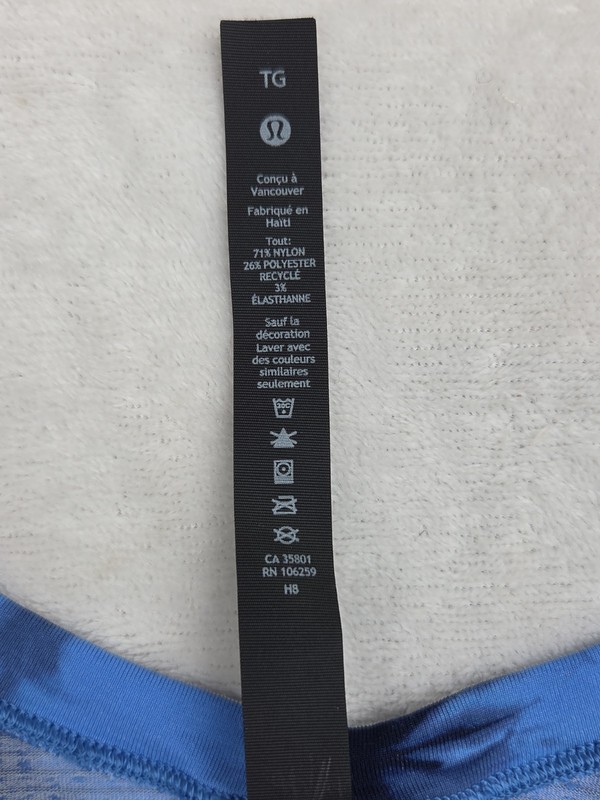 Lululemon Disconnect Marble Dye Blue Nile Metal Vent Tech Long 2.0 Shirt XL Rare gallery