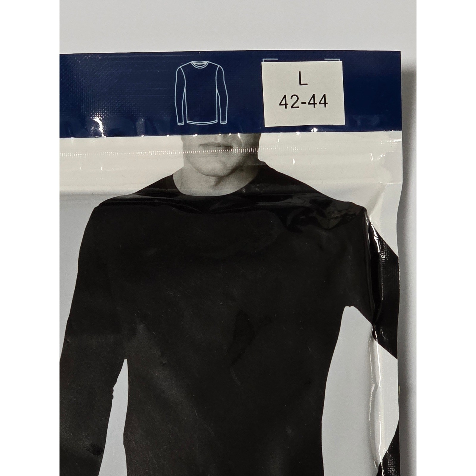 Saddlebred Men Baselayer Crew Neck Long Sleeve Comfort Flex Black Top SZ L (N) gallery