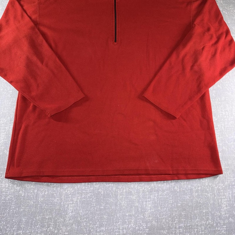 North Face Pullover Mens XL Red Flight Series 1/4 Zip Long Sleeve Outdoor Top gallery