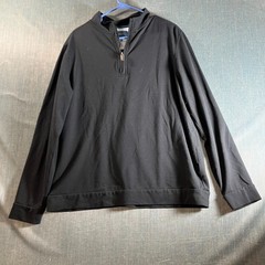 FAIRLANE Performance Pique Men’s Pullover Shirt Size L Black 1/4 Zip Q-Zip Golf