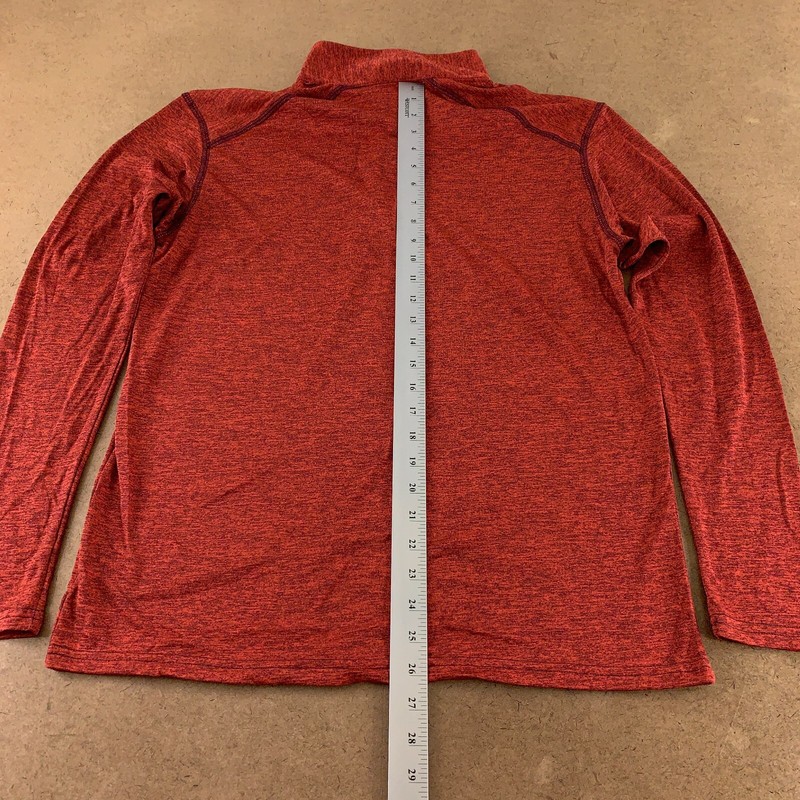 A4 Men's Size Small Red Tonal Space-Dye Long Sleeve Quarter-Zip Pullover N4010 gallery