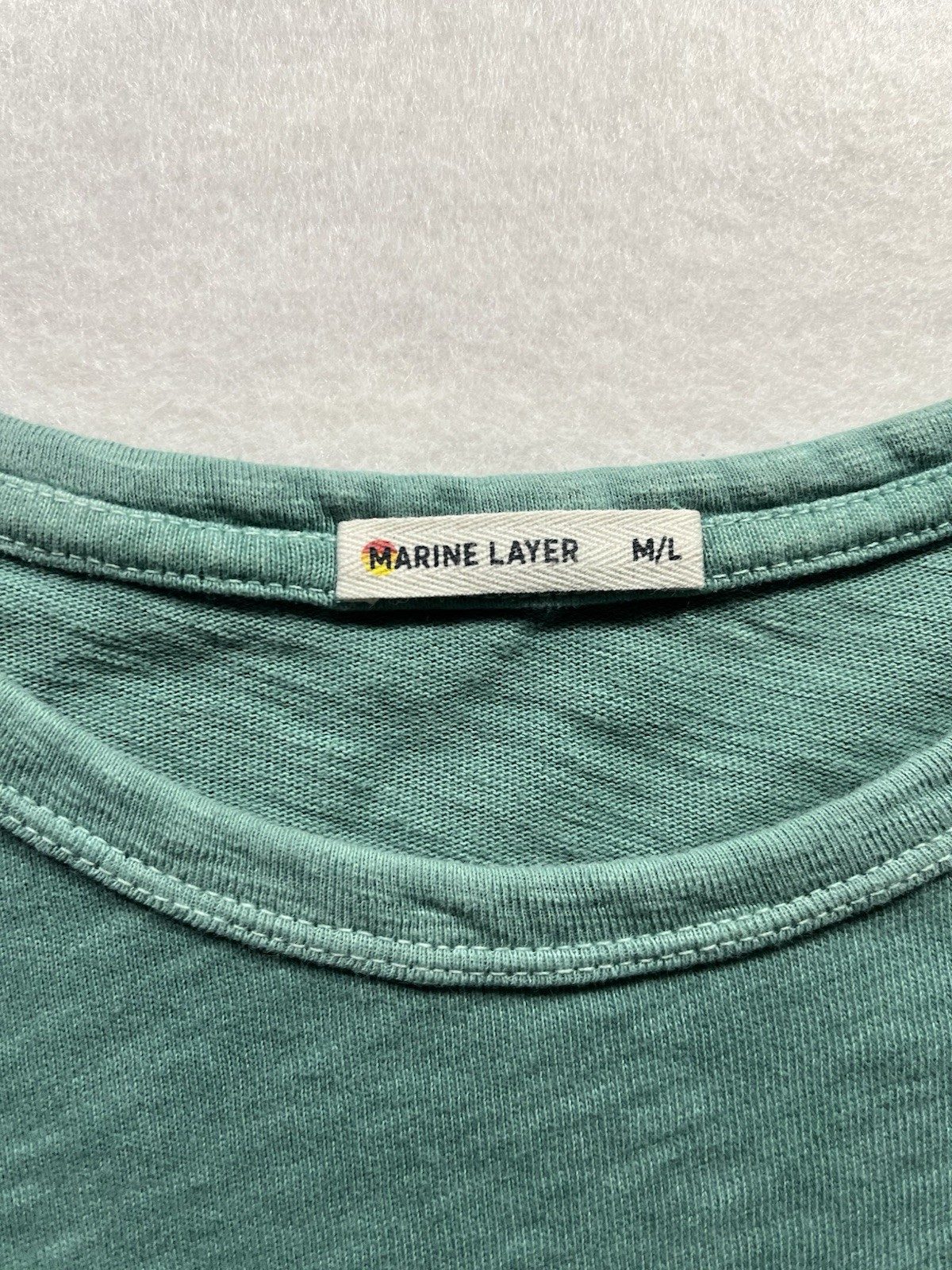 Marine Layer Mens Green Long Sleeve Crew Neck Thermal Shirt Size M/L gallery