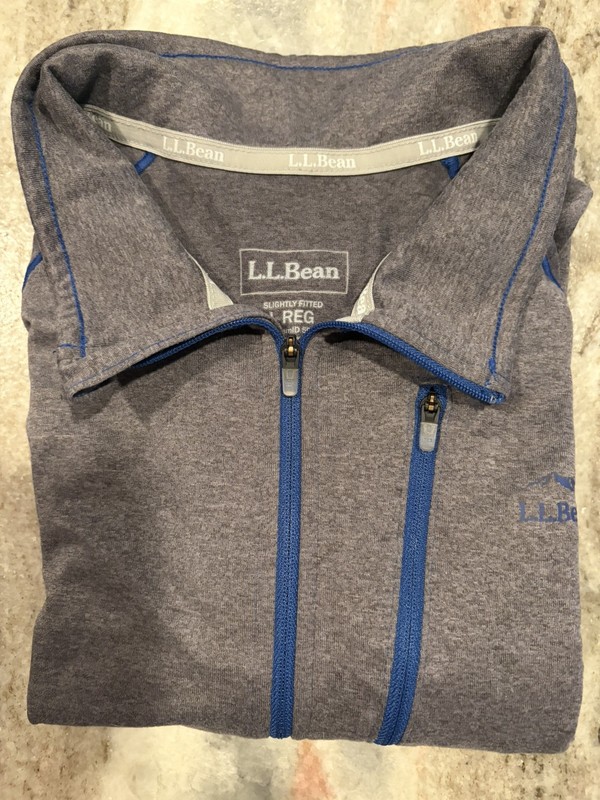 LL Bean Men’s Trail Tee Quick Dry 1/4 Zip Slightly Fitted Base Layer Large gallery