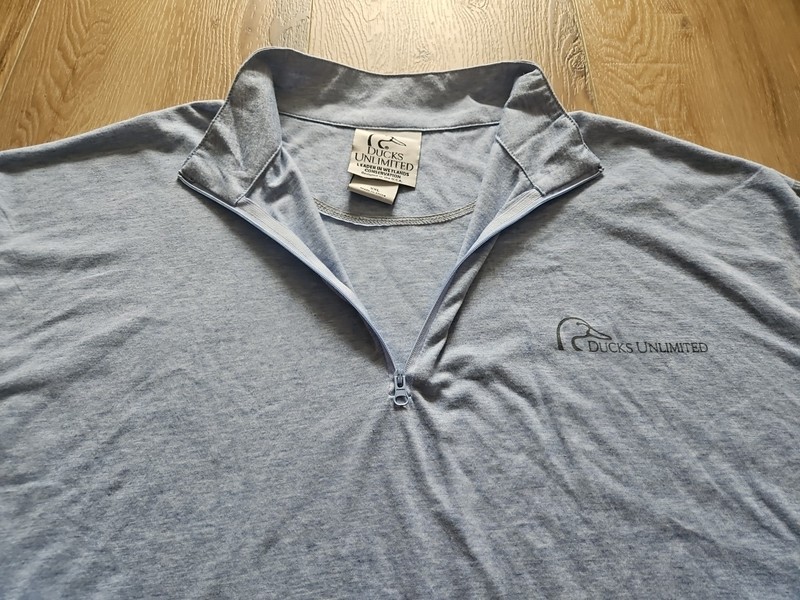 Ducks Unlimited Pullover Quarter Zip Athletic Long Sleeve Shirt-Mens XXL Blue gallery