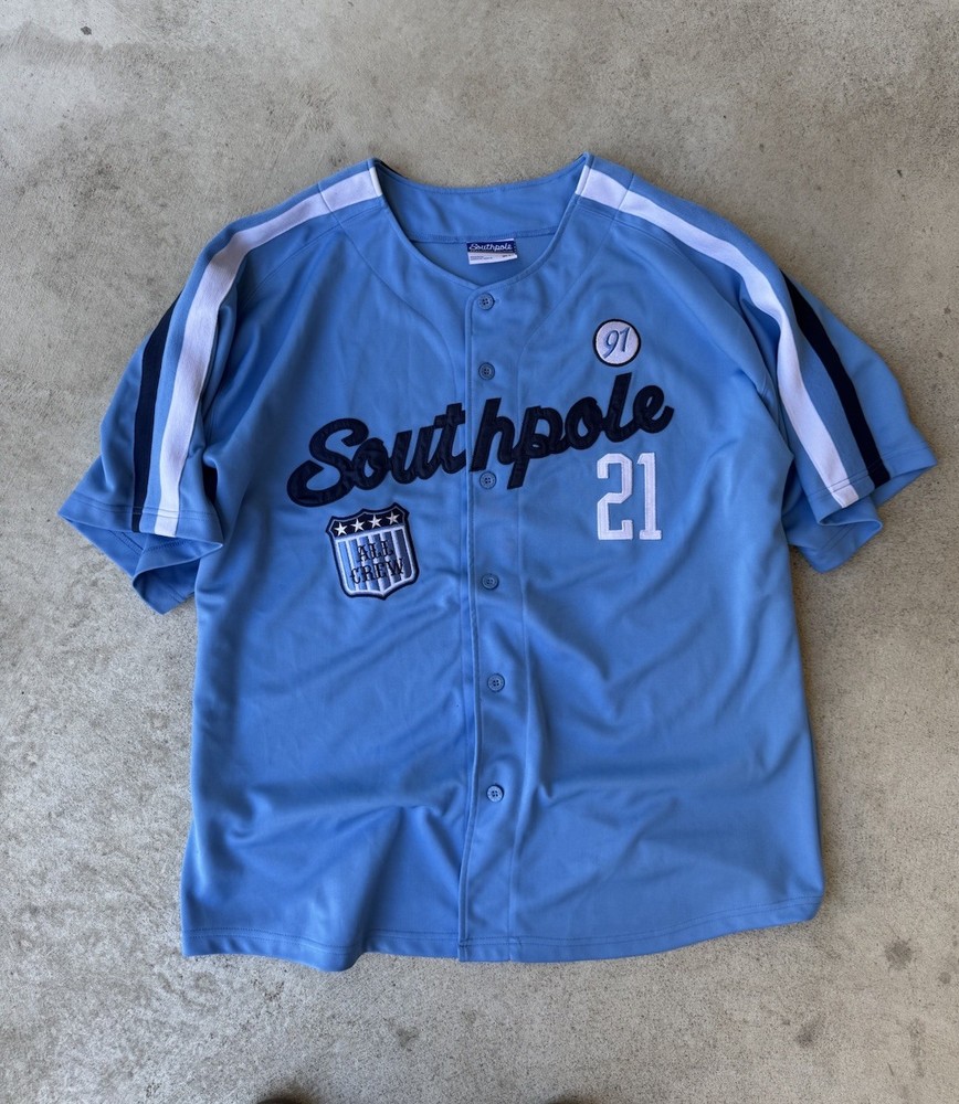 Vintage 90s SouthPole Y2K Baseball Jersey All Crew Hip Hop XL