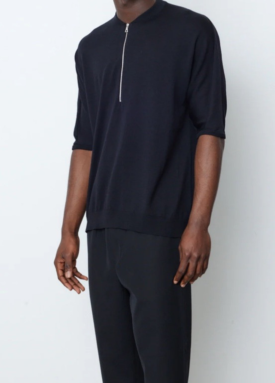 $450 Nike Every Stitch Considered ESC Half-Z Wool/ Silk Shirt DR5410-010 Italy M gallery