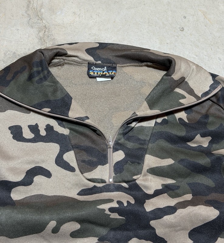 Vintage 90s Kenyon Strata Camo Base Layer 1/4 Zip Men’s Size 2XL Made In USA gallery