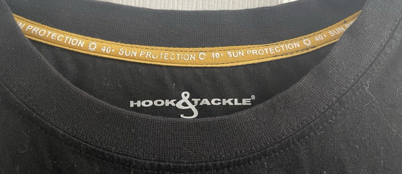 Hook & Tackle Fishing Shirt Men's XL Sun Protection Long Sleeve Black Exc Con gallery