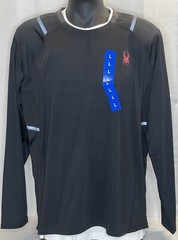 Spyder Active Long Sleeve Shirt Mens Large Black Moisture Wicking Activewear