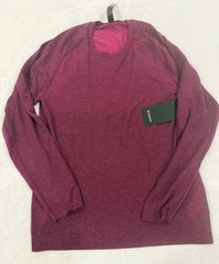Lululemon Metal Vent Tech Long Sleeve Magenta Men’s L Slim Fit JWMG/PLUM