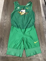 Men’s Nike Pro Elite Oregon Ducks Track Unitard Speedsuit Skinsuit Green M