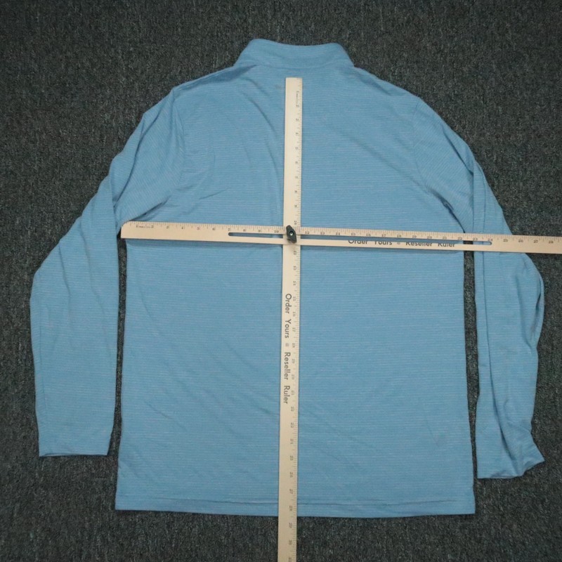 Travis Mathew Pullover Men Large Blue The Heater Performance Quarter Zip Stretch gallery