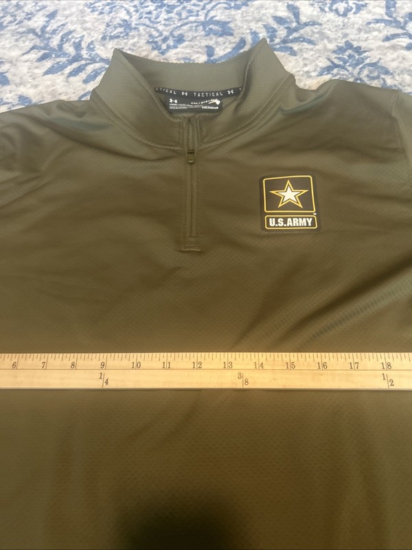 Under Armour ColdGear Pullover Mens 2XL Army Logo 1/4 Zip Long Sleeve Fleece gallery