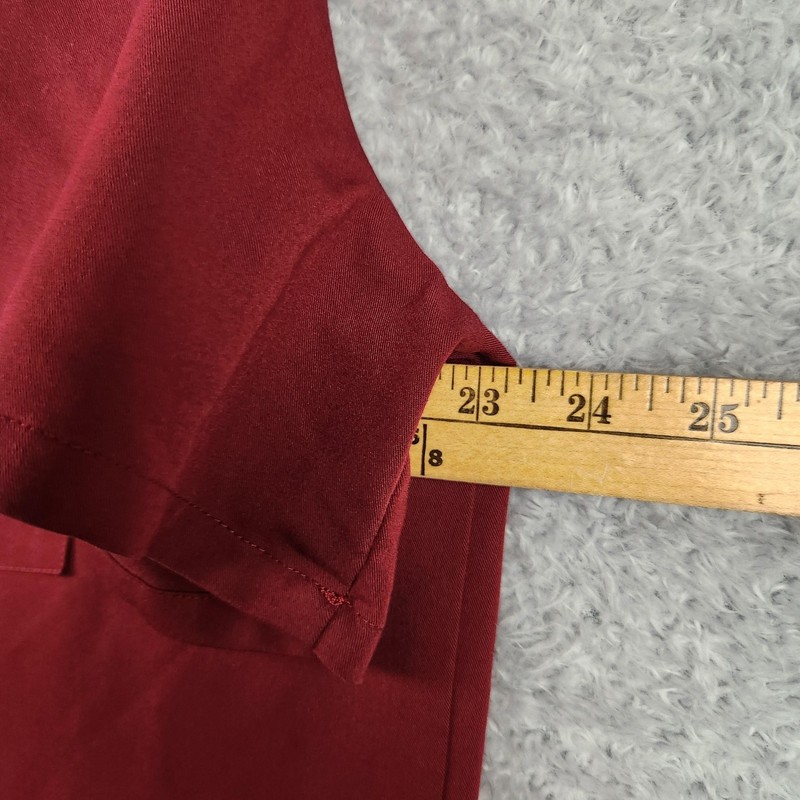 Fabletics Shirt Mens Large Red Feel Good Performance Pocket Work Gym Scrub Top gallery