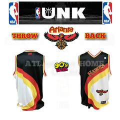 1996 VTG. THROWBACK UNK NBA ATLANTA HAWKS JERSEY BIG & TALL SIZE 3XL NEW/W TAGS