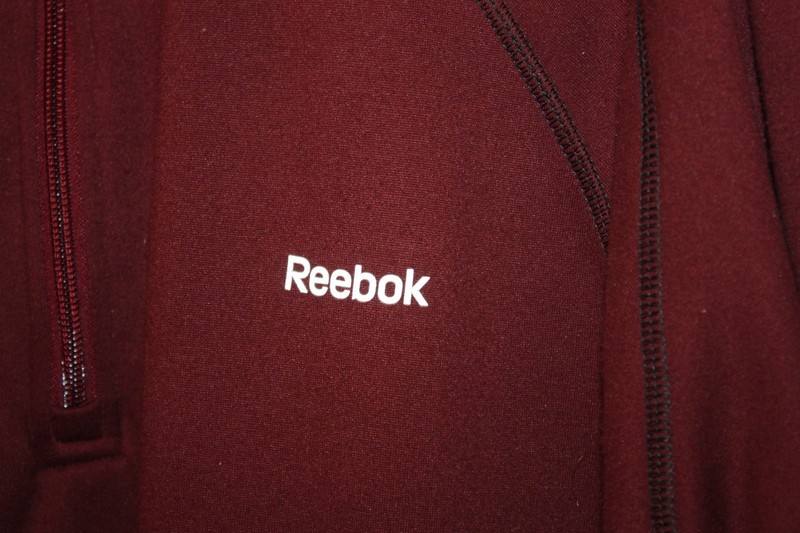 Reebok Long Sleeve Pull Over Men's Shirt Burgundy-Gray Color Size 2XL gallery