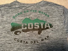 Men’s Long Sleeve Activewear Costa Del Mar Shirt. Fishing Boating Hiking. Sz L
