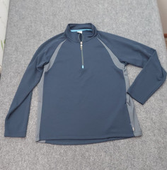 Alo Pullover Performance Jacket Mens XL Gray Coolfit 1/4 Zip Golf Outdoor Logo