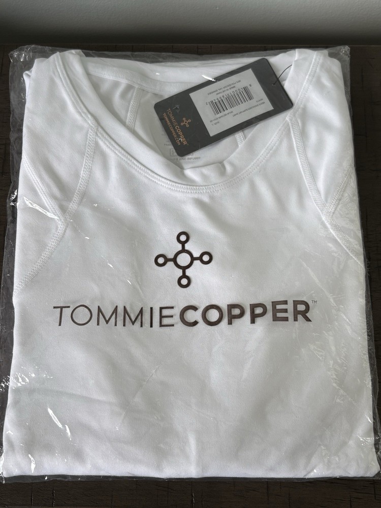 Tommie Copper Shoulder Centric Support Compression Shirt Men's Size Large White