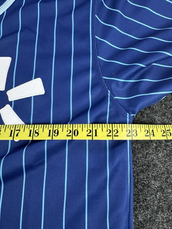 Orion Baseball Jersey Blue Pinstripe Button L gallery