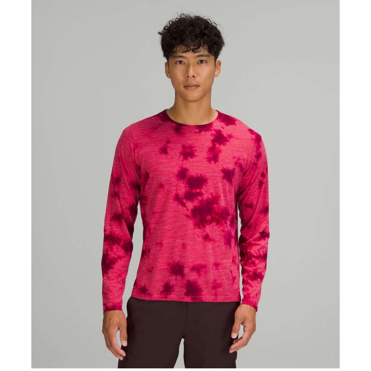 Lululemon lab Wool-Blend Tie Dye Long Sleeve Shirt Mimic Tie Dye Pink Wild Berry gallery