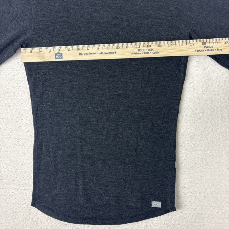 Merino Tech Mens S Base Layer Long Sleeve Shirt Superfine Merino 250 Wool Black gallery