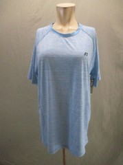 NWT Russell Dri-Power Size L Mens Blue Running Short Sleeve Athletic T-Shirt 549