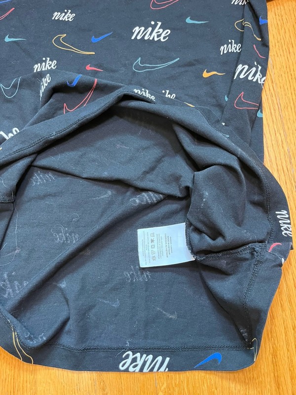 NIKE All Over Print T-SHIRT Black Large AOP DJ1391-010 LG L Tee gallery