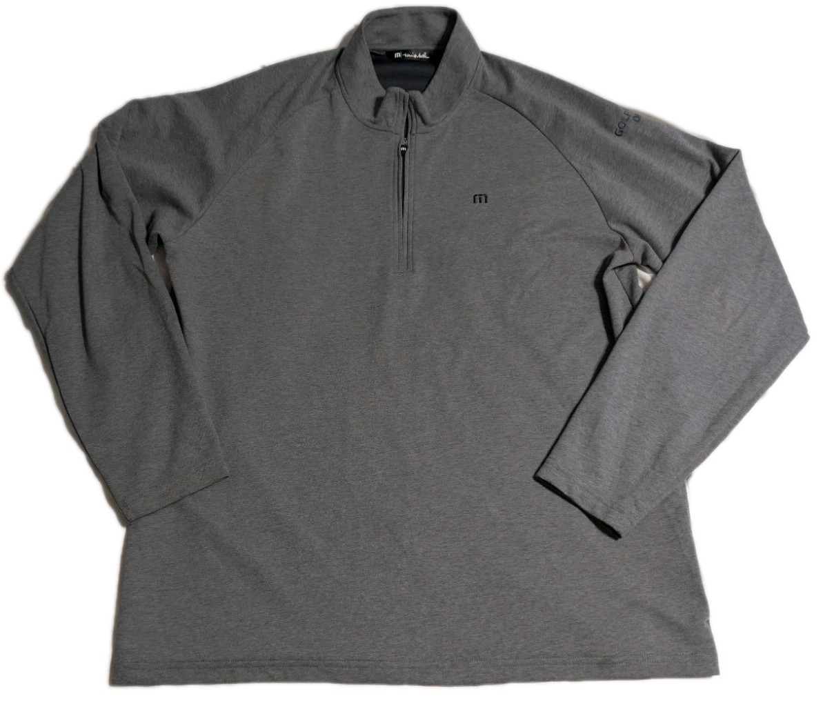 Travis Mathew Gray 1/4 Zip Pullover Mens XXL Golf Ball Ops Lightweight Stretch gallery