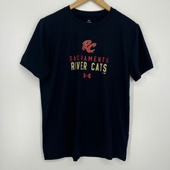 Under Armour Sacramento River Cats Mens Small Black Performance T-Shirt MiLB