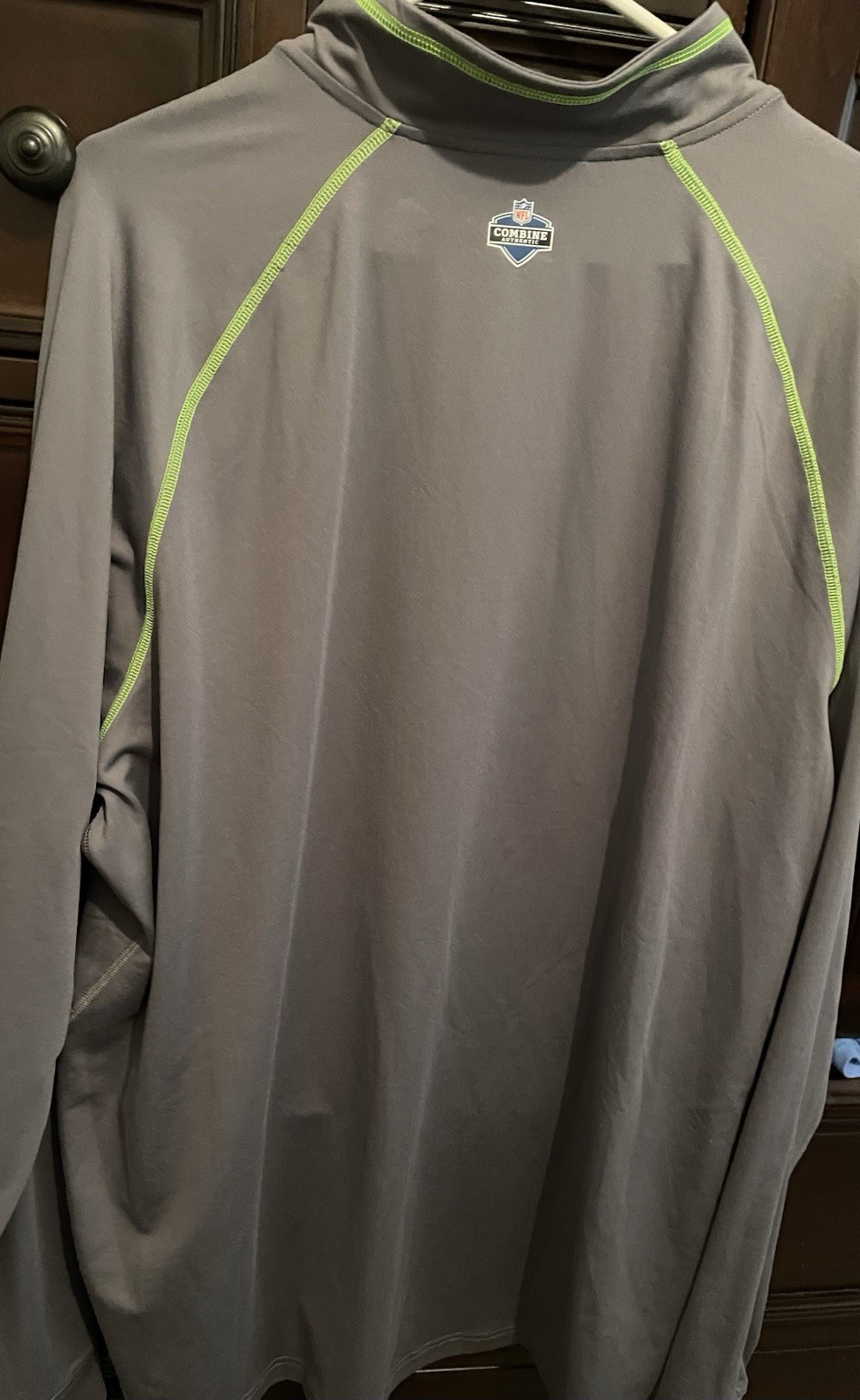 Under Armour ColdGear 1/4 Zip Mock Neck Pullover Gray Green 2XL Long Sleeve gallery