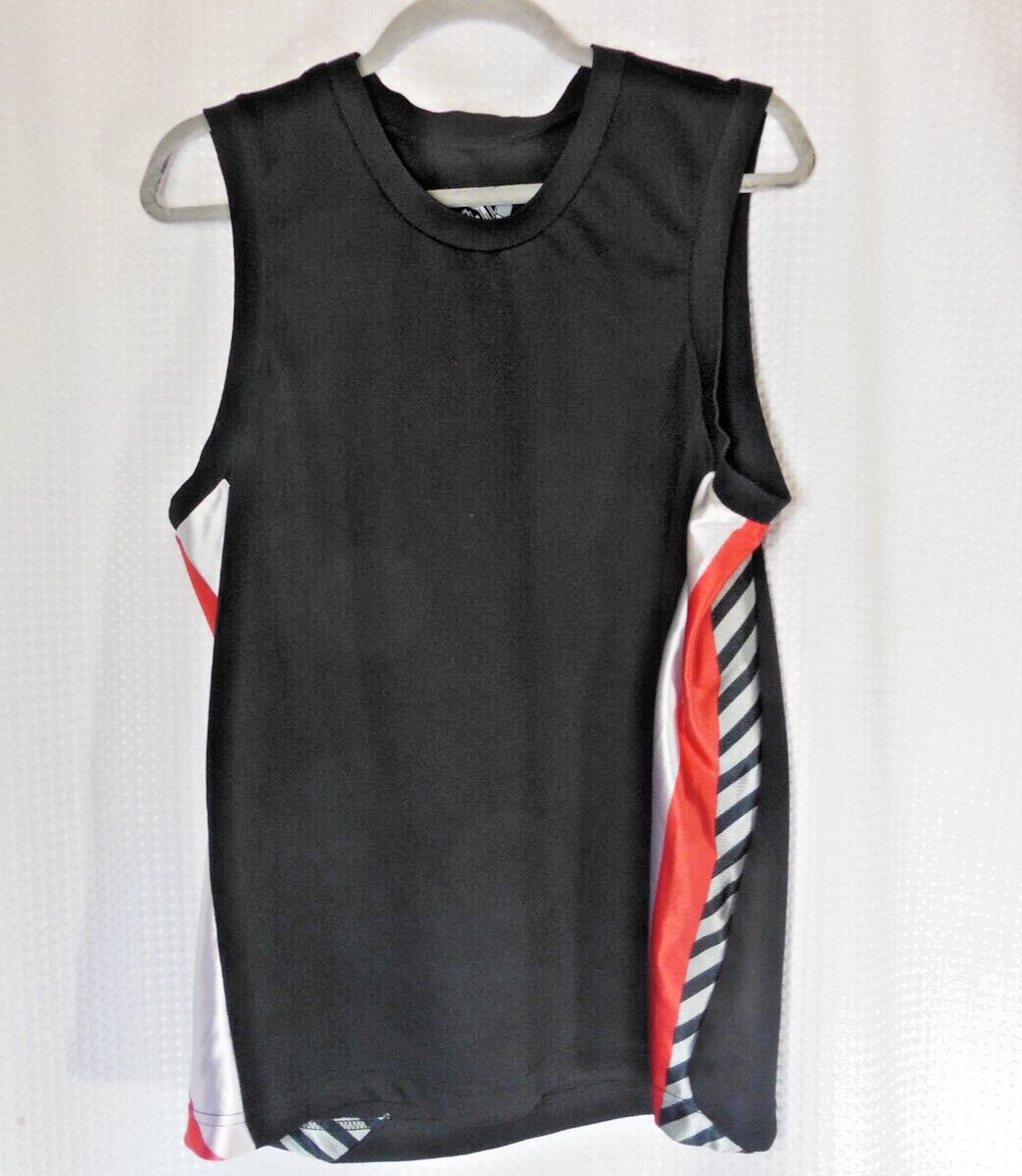 Quicksilver Mens Black, Red, Silver Jersey Tank Top no logo Medium preowned gallery