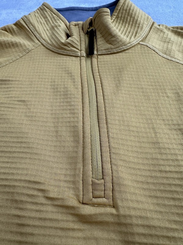 5.11 Tactical Stratos 1/4 Zip Pullover Mens Large Coyote Mustard Stretch gallery