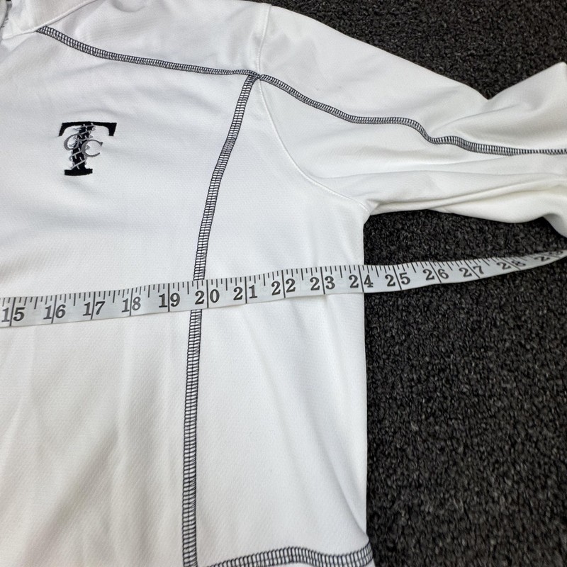 Columbia Pullover Mens L White 1/4 Zip Golf Mesh Tagless Breathable Long Sleeve gallery