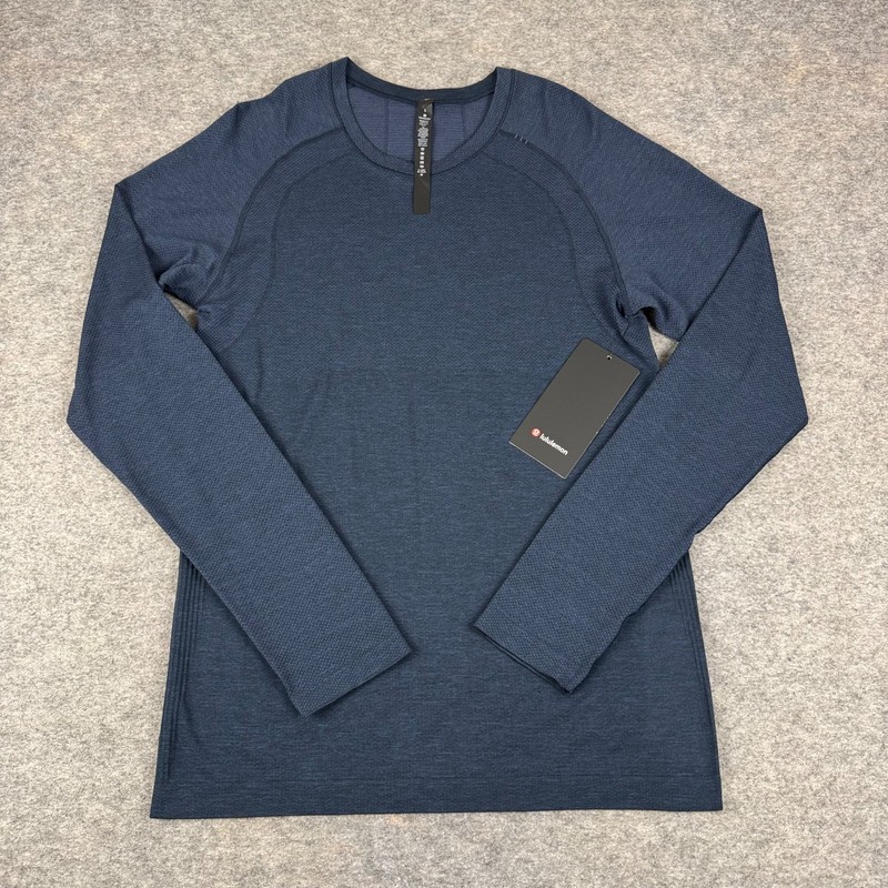 Lululemon Metal Vent Tech Long Sleeve 2.0 Mineral Blue True Navy Mens Small S gallery
