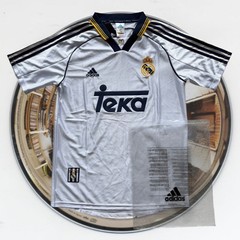 Adidas Real Madrid 1999-2000 Home Jersey White Teka Vintage Soccer Shirt Large