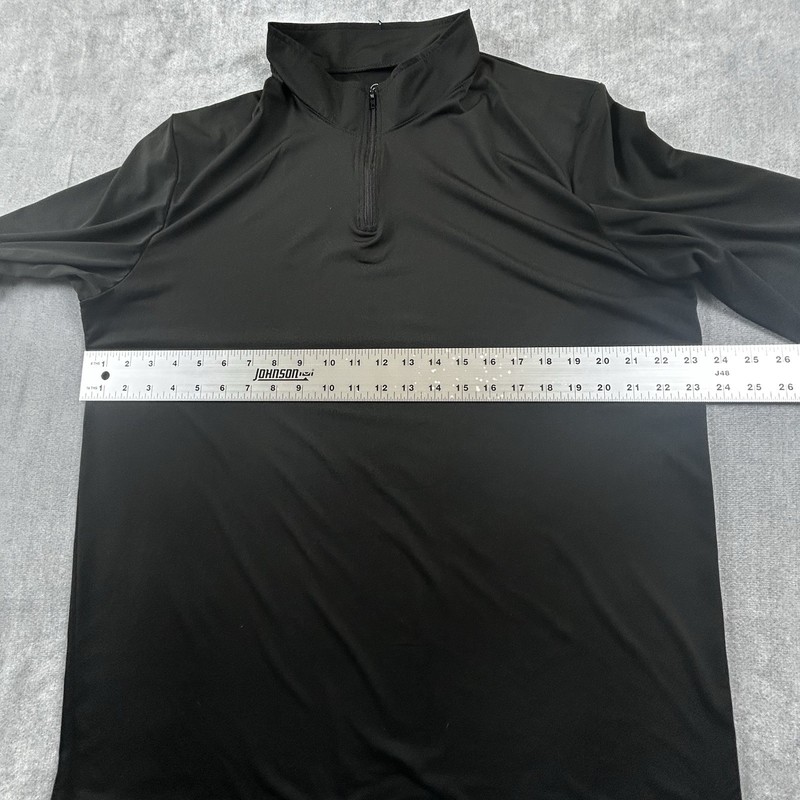 Real Essentials Shirt Mens Large Black 1/4 Zip Long Sleeve Lightweight Pullover gallery