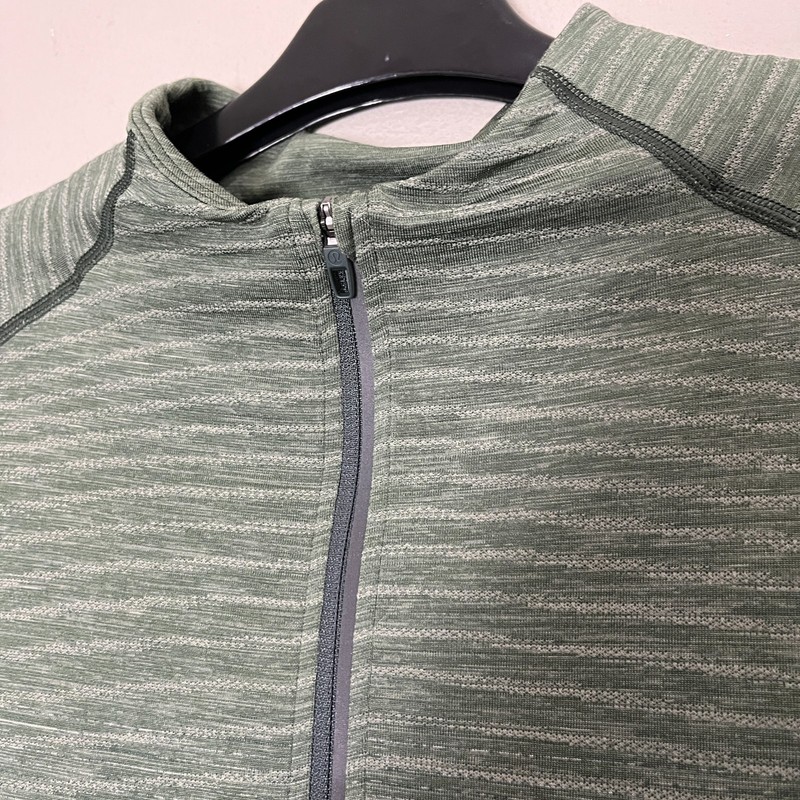 Lululemon green wave fade Pullover Jacket Metal Vent Tech 1/2 Zip Mens Large EUC gallery