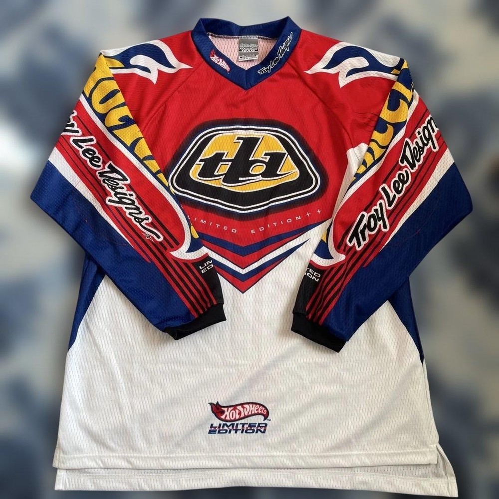 Troy Lee Designs Hot Wheels Limited Edition Motocross MX Jersey Red White Size M