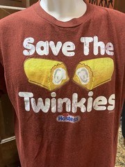 Save The Twinkies Shirt Mens Medium Red Short Sleeve Hostess Vintage Look