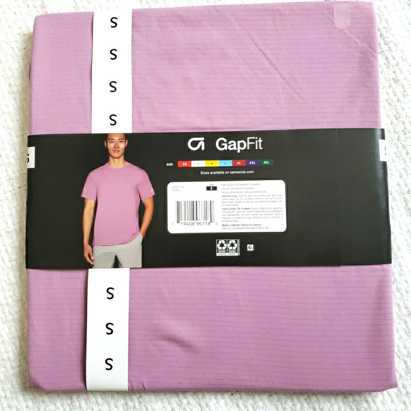 New Mens GapFit Performance T Shirt Size Small S Gap Mauve Quick Dry Stretch gallery