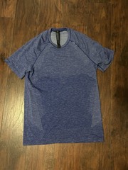 Men’s Metal Vent Tech Short Sleeve Shirts Blue Small
