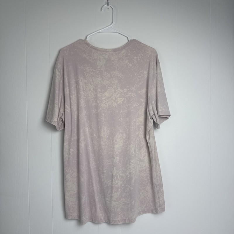 Lululemon Men’s Relaxed Fit Train T-Shirt Pink Tie Dye Bleach Size XL gallery