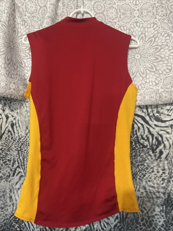Adidas Climacool Sleeveless Shirt Size Men’s Small Red Yellow D1 gallery
