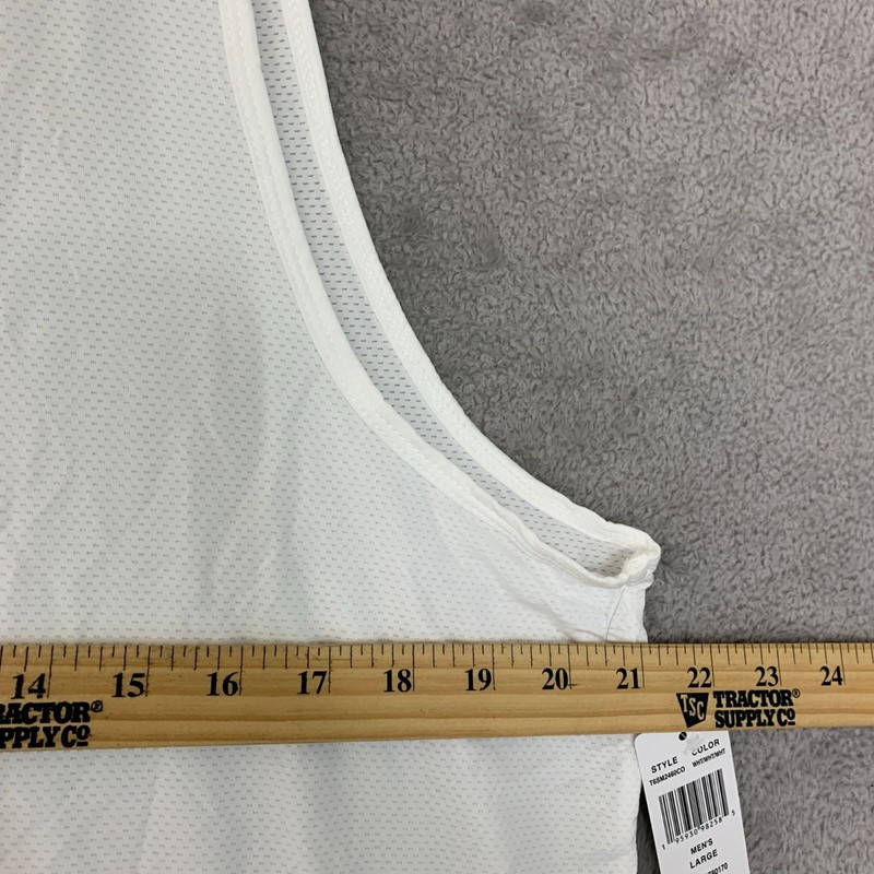 NWT3 2 Degrees Cool Men's L White Comfort Mesh Tank 3-Pack gallery